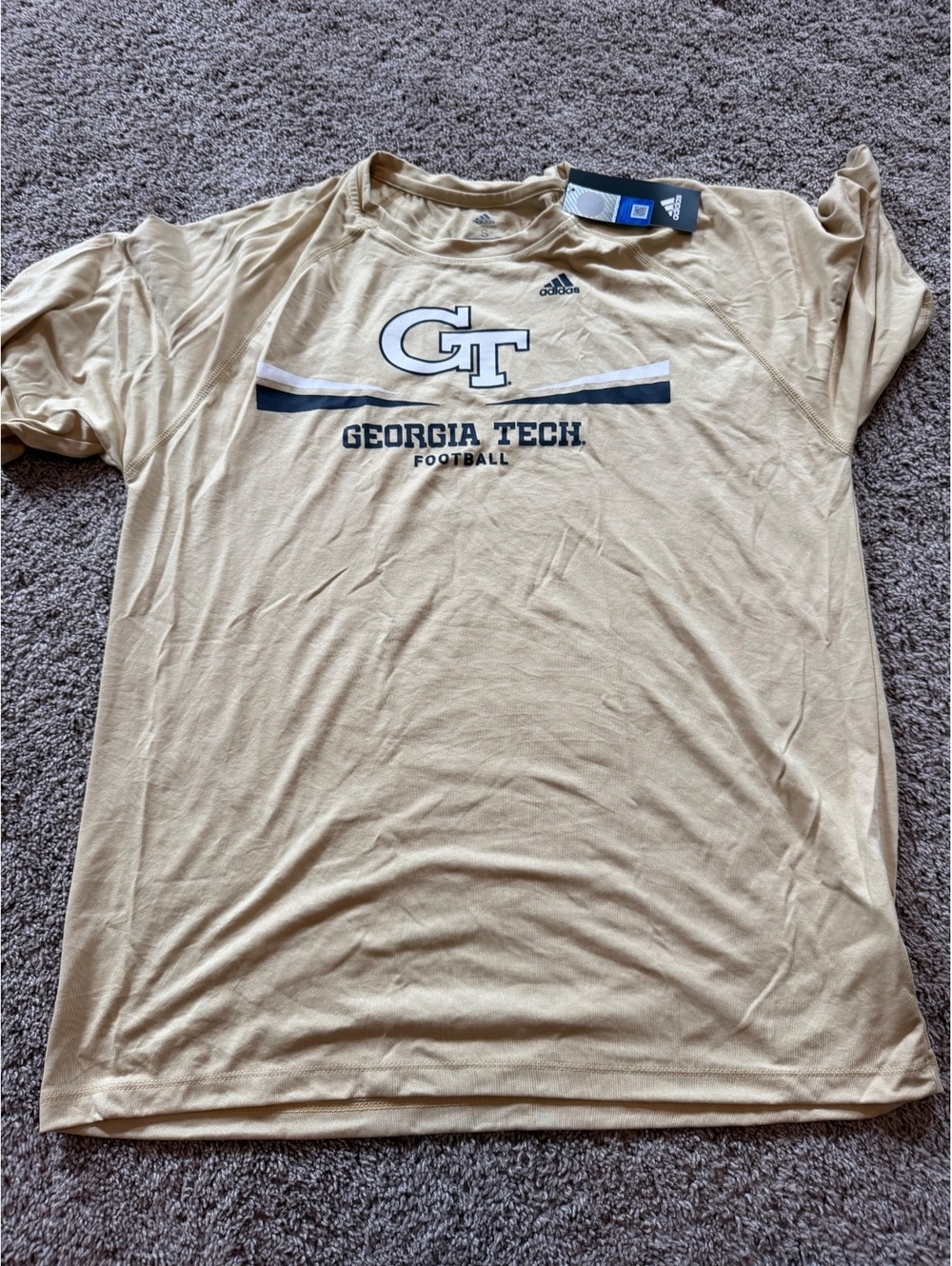 Adidas Georgia Tech Football Climalite T-Shirt Size S